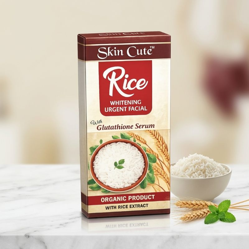 Skin Cute Rice Whitening Urgent Facial with Glutathione Serum