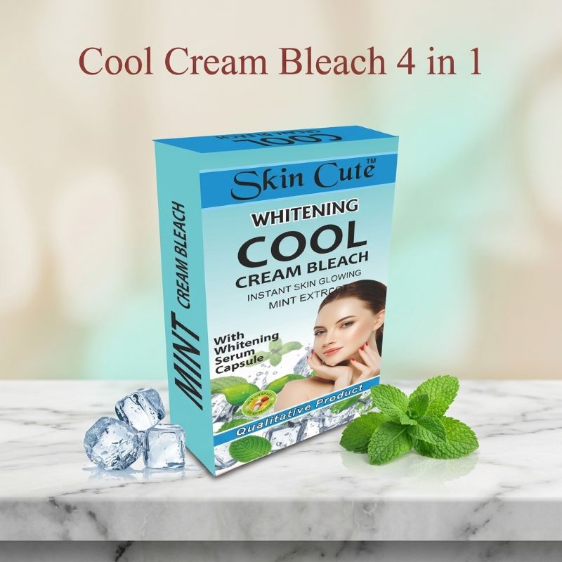 Skin Cute Whitening Cool Cream Bleach with Mint Extract