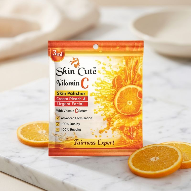 Skin Cute Vitamin C Skin Polisher Cream Bleach & Urgent Facial